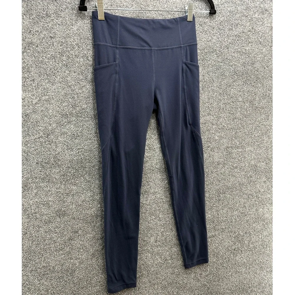 Athleta Girl High Rise Stash Your Treasures Tight Navy Blue Leggings XL 14